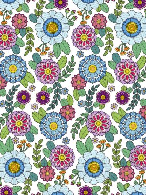 çok güzel çiçek boyama sayfası