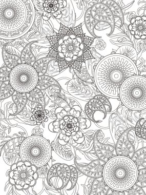 zarif çiçek boyama sayfası