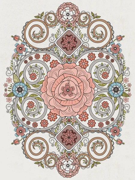 Романтическая цветочная раскраска — стоковый вектор