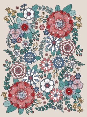 çekici çiçek boyama sayfası 