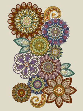 zarif çiçek boyama sayfası