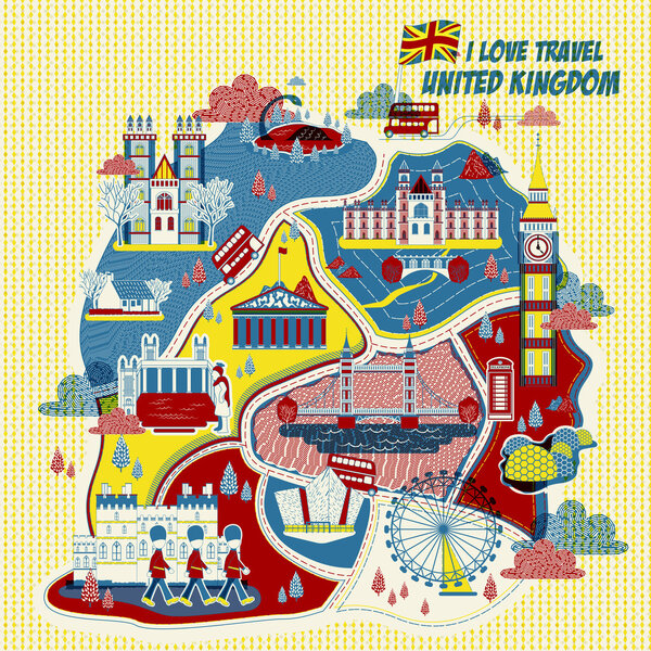 United Kingdom attractions map