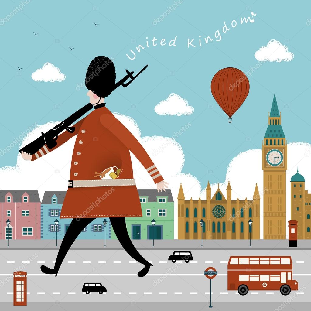 United Kingdom travel impression design