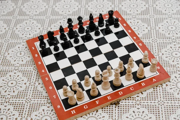 Classical Chess Stand Chess Board Chess Combinations Beginners — Stock Photo, Image