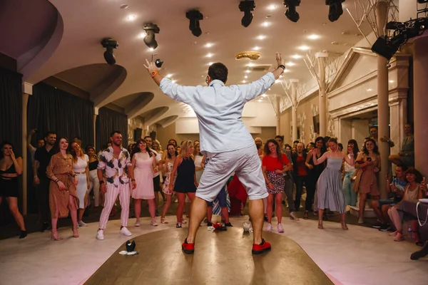 Kharkiv Ucrania Personas Bailando Bachata Pista Baile — Foto de Stock