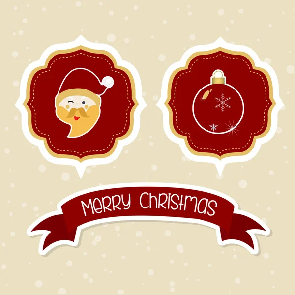 Maroon kolor etykiety Boże Narodzenie — Wektor stockowy