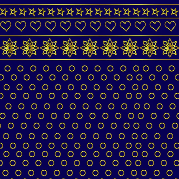 Gift Wrapping paper in Royal Blue and Golden color Stock Image