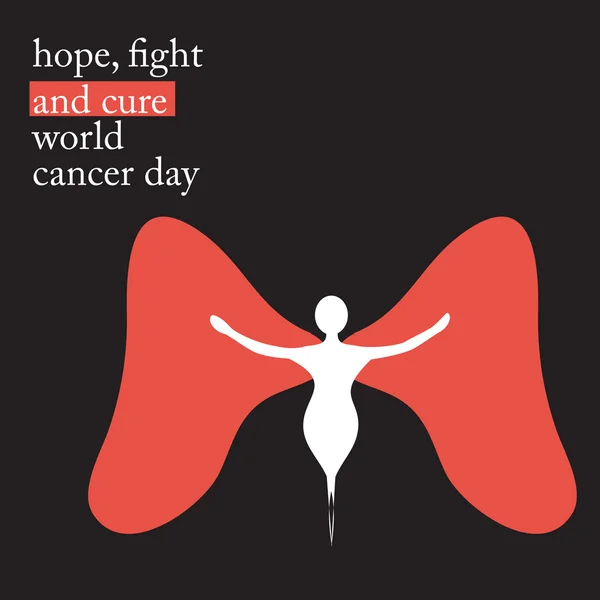 Mensaje de concienciación sobre el cáncer — Archivo Imágenes Vectoriales