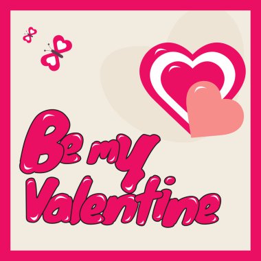 Calligraphic valentine message clipart