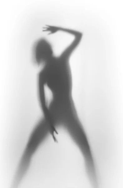 Silhouette di un corpo da donna fitness — Foto Stock