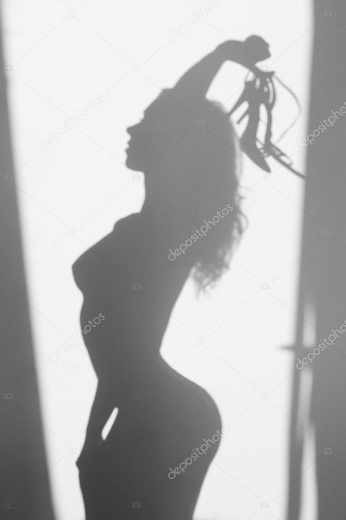 Beautiful, sexy and erotic naked woman body shape silhouette Stock Photo by ©belphnaque 64018791 pic