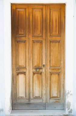 Weathered, old wooden gate