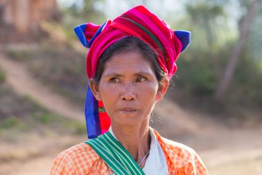 Portrait woman. Inle lake, Myanmar