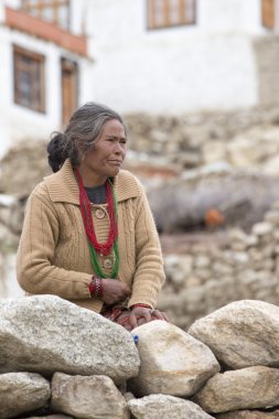 Hintli kadın portre. Leh, Hindistan