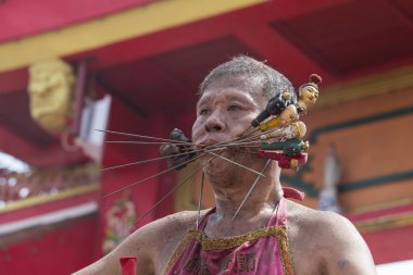 Bir Phuket Town Çin vejetaryen Festivali. Tayland