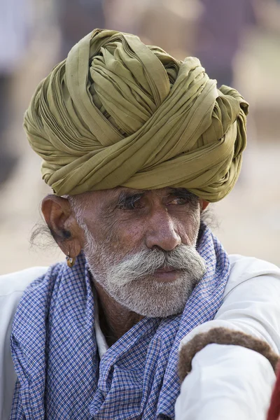 Portrét indické muž v Pushkar. Indie — Stock fotografie