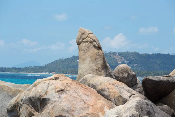 Rocha bizarra, hin ta hin yai, marco muito famoso de Samui, Tailândia — Fotografia de Stock