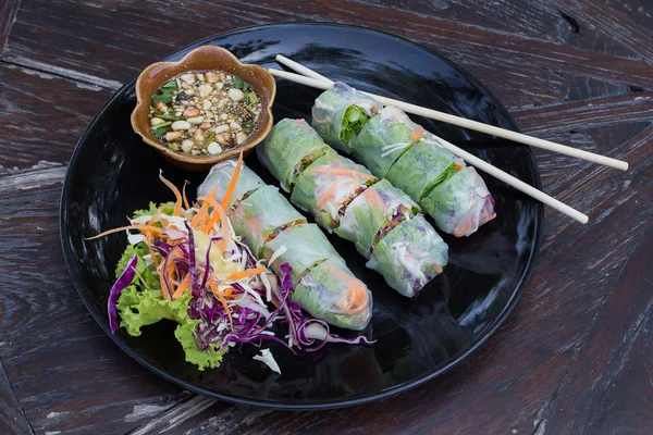 Rollo de primavera fresco, comida vietnamita . —  Fotos de Stock