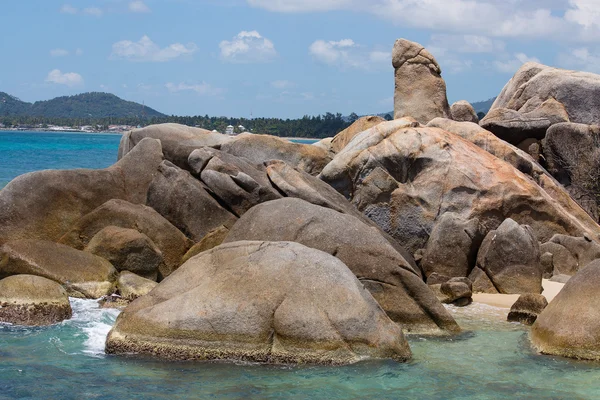 Rocha bizarra, hin ta hin yai, marco muito famoso de Samui, Tailândia — Fotografia de Stock