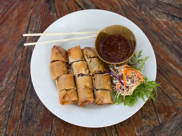 Top view of spring rolls — Stock Photo, Image