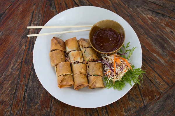 Top view of spring rolls — Stock Photo, Image