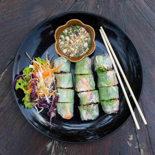 Fresh Spring Roll, Vietnamese Food. — Stock Photo, Image