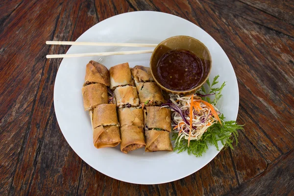 Top view of spring rolls — Stock Photo, Image