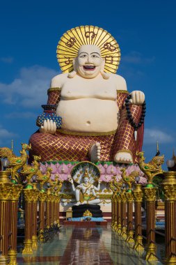 gülümseyen Buda servet heykel koh Samui, Tayland