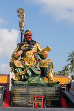 Guan Yu adası Koh Samui, Tayland için Çin heykeli