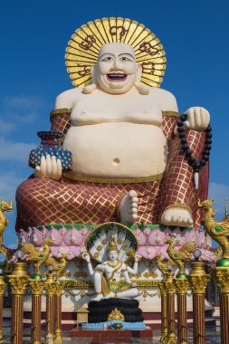 gülümseyen Buda servet heykel koh Samui, Tayland