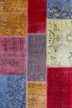 Asya patchwork halı, Istanbul, Türkiye.  