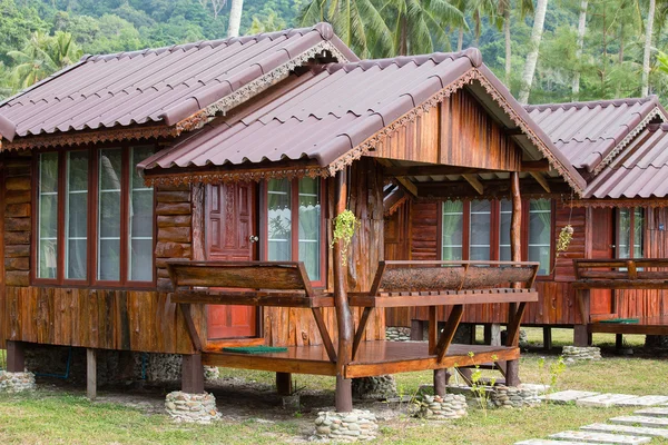 Tropical beach house near sea, close up — Stock Photo, Image