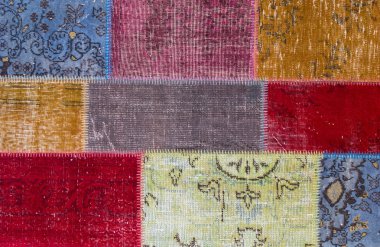 Asya patchwork halı, Istanbul, Türkiye.