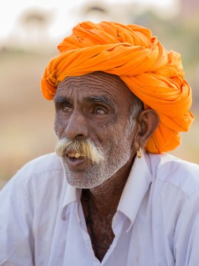 Portre Hintli Pushkar. Hindistan