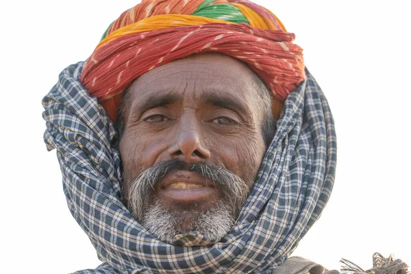 Pushkar Indien November 2018 Indischer Mann Der Wüste Thar Während — Stockfoto