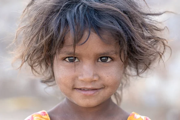 Pushkar India November 2018 Indian Young Girl Desert Thar Time — Stock Photo, Image