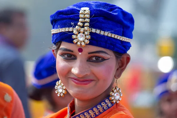 Nueva Delhi India Enero 2017 Las Niñas Indias Participan Actividades — Foto de Stock