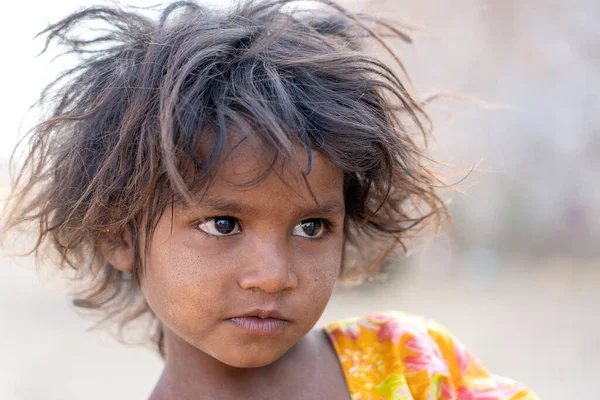 Pushkar India November 2018 Indian Young Girl Desert Thar Time — Stock Photo, Image