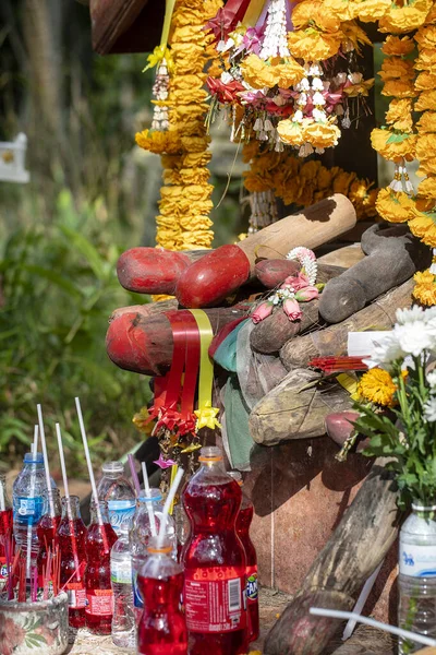 Koh Phangan Thailand Feb 2019 View Thai Spirit House Wooden — Stock Photo, Image