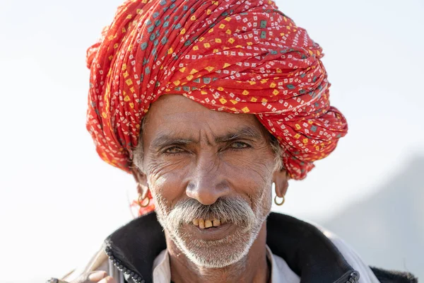 Pushkar India Novembre 2018 Indiano Nel Deserto Thar Durante Pushkar — Foto Stock