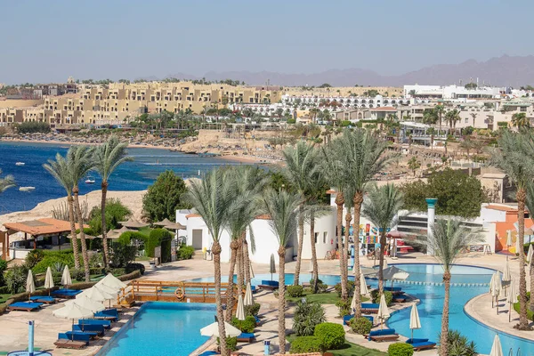 Sharm Sheikh Egypt Maj 2018 Pool Tidigt Morgonen Bredvid Det — Stockfoto