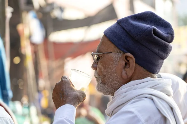 Rishikesh India November 2018 Yaşlı Adam Hindistan Rishikesh Kentindeki Yerel — Stok fotoğraf