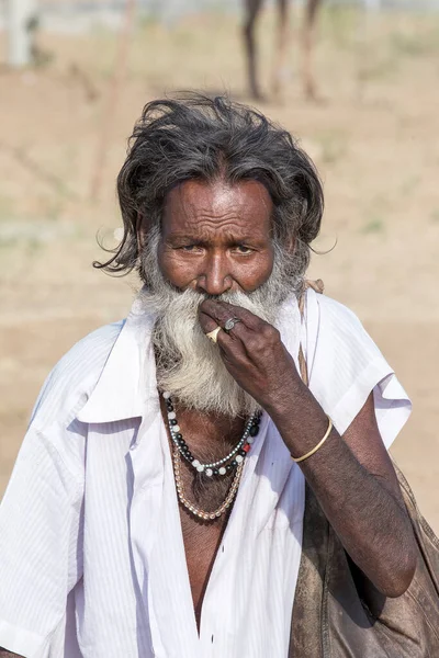 Pushkar India Nov 2014 Poor Indian Man Begs Money Buy — Stock Photo, Image