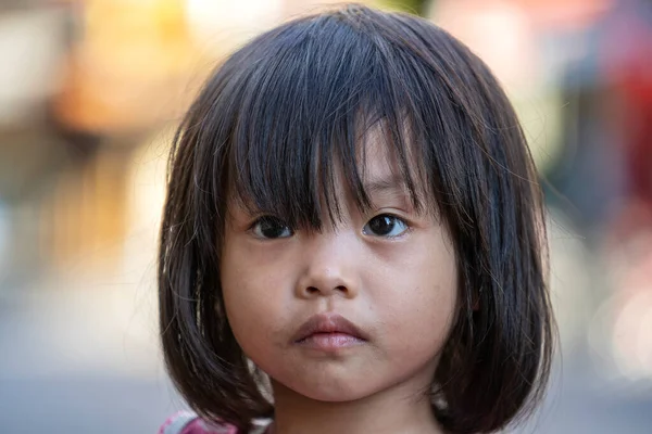 Chi Minh Wietnam Marca 2020 Żebrak Dziewczynka Ulicy Centrum Miasta — Zdjęcie stockowe