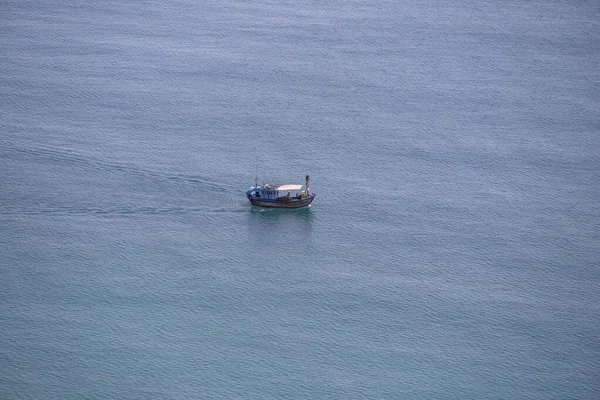 Nha Trang Vietnã Março 2020 Vista Aérea Barco Turístico Água — Fotografia de Stock