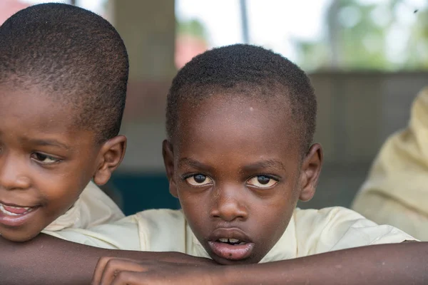 Zanzibar Tanzania January 2020 Unidentified African Children Local School Lesson — Stock Photo, Image