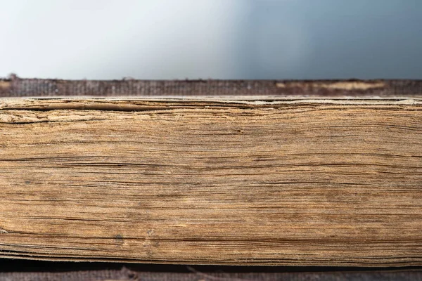 Libro Religioso Muy Antiguo Cerca Libro Viejo Páginas Fondo — Foto de Stock