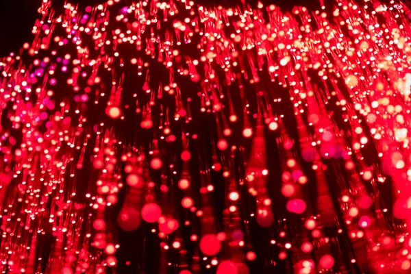 Sfondo Astratto Luci Sfocate Con Effetto Bokeh Rosso Glitter Vintage — Foto Stock