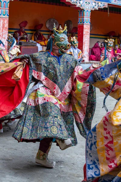 Lamayuru Gompa Ladakh India June 2015 Buddhist Lamas Dressed Mystical — Stock Photo, Image