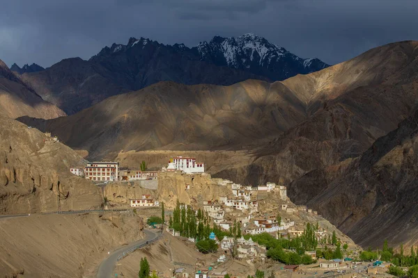 Ancient Buddhist Monastery Lamayuru Yellow Rocks Gorge Ladakh Himalayas North — Stock Photo, Image